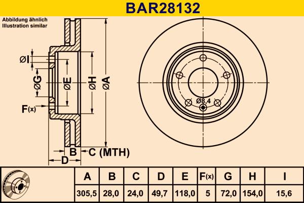 Barum BAR28132 - Гальмівний диск avtolavka.club