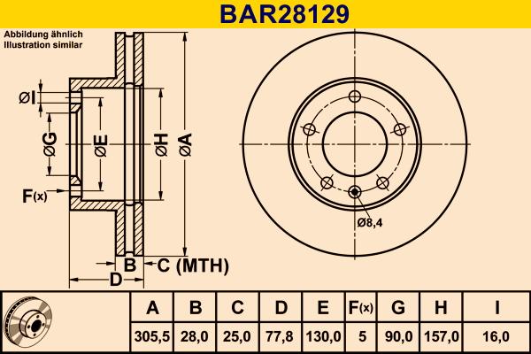 Barum BAR28129 - Гальмівний диск avtolavka.club