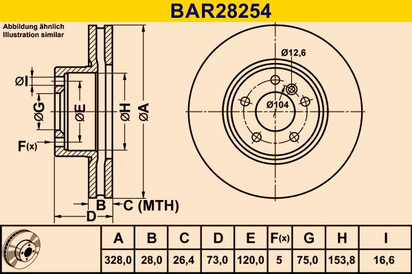 Barum BAR28254 - Гальмівний диск avtolavka.club