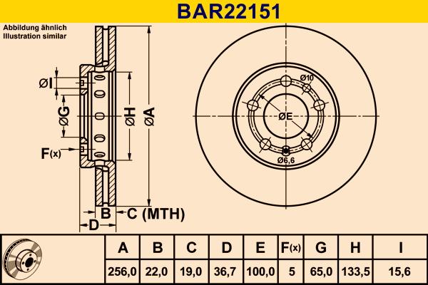 Barum BAR22151 - Гальмівний диск avtolavka.club