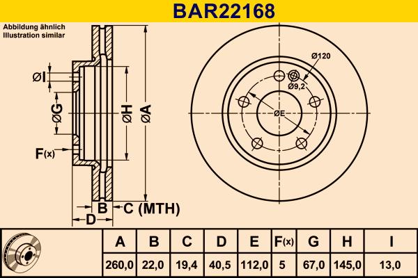 Barum BAR22168 - Гальмівний диск avtolavka.club