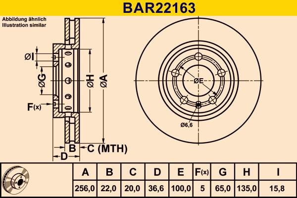 Barum BAR22163 - Гальмівний диск avtolavka.club