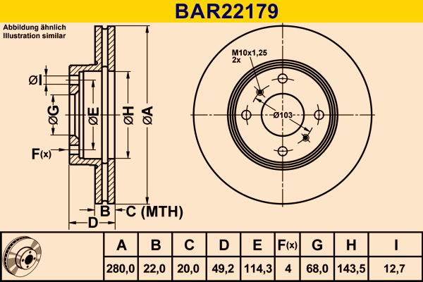 Barum BAR22179 - Гальмівний диск avtolavka.club