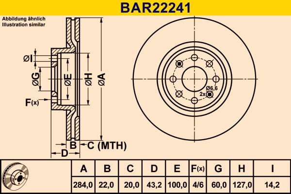 Barum BAR22241 - Гальмівний диск avtolavka.club