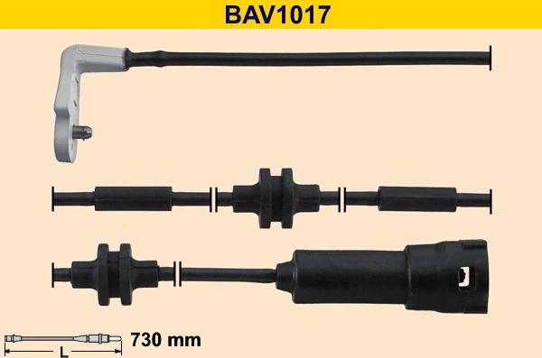 Barum BAV1017 - Сигналізатор, знос гальмівних колодок avtolavka.club