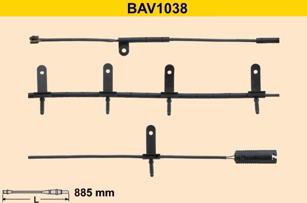 Barum BAV1038 - Сигналізатор, знос гальмівних колодок avtolavka.club