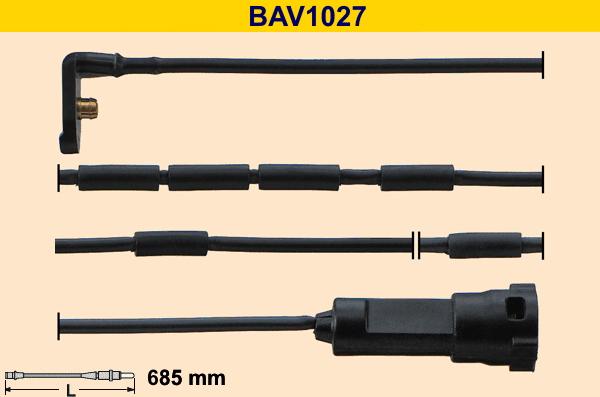 Barum BAV1027 - Сигналізатор, знос гальмівних колодок avtolavka.club