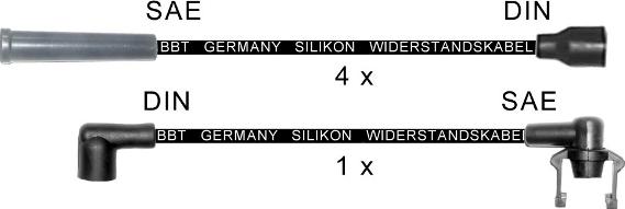 BBT ZK1543 - Комплект проводів запалювання avtolavka.club