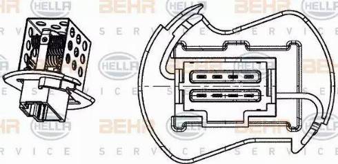 BEHR HELLA Service 9ML 351 332-251 - Опір, реле, вентилятор салону avtolavka.club