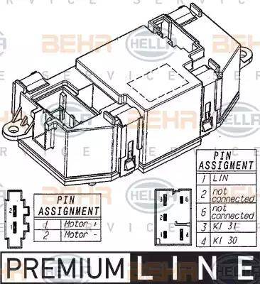 BEHR HELLA Service 5HL 351 321-521 - Регулятор, вентилятор салону avtolavka.club