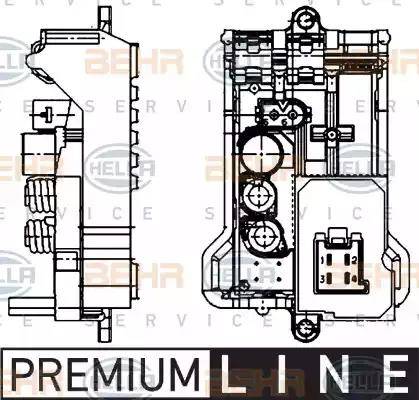 BEHR HELLA Service 5HL 351 321-141 - Регулятор, вентилятор салону avtolavka.club