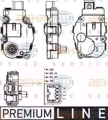 BEHR HELLA Service 6NW 351 344-041 - Регулювальний елемент, змішувальний клапан avtolavka.club