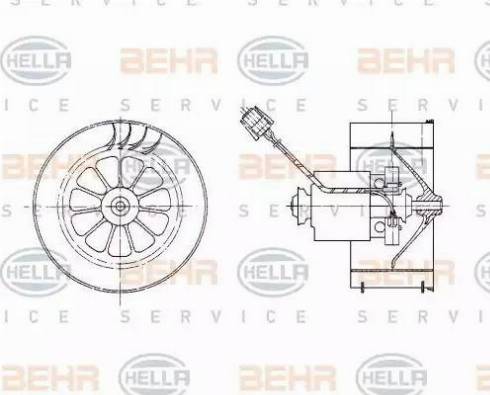 BEHR HELLA Service 8EW 009 158-331 - Вентилятор салону avtolavka.club