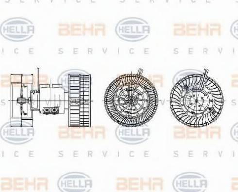 BEHR HELLA Service 8EW 009 157-781 - Вентилятор салону avtolavka.club