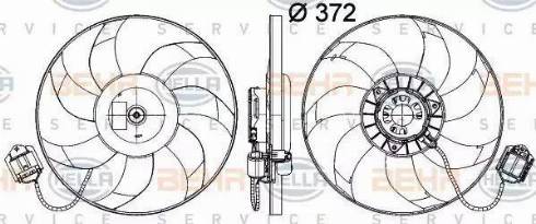 BEHR HELLA Service 8EW 351 041-491 - Вентилятор, охолодження двигуна avtolavka.club