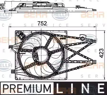 BEHR HELLA Service 8EW 351 041-311 - Вентилятор, охолодження двигуна avtolavka.club