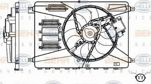 BEHR HELLA Service 8EW 351 000-371 - Вентилятор, охолодження двигуна avtolavka.club