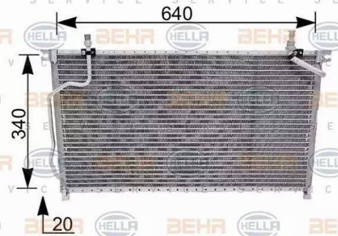 BEHR HELLA Service 8FC 351 036-431 - Конденсатор, кондиціонер avtolavka.club