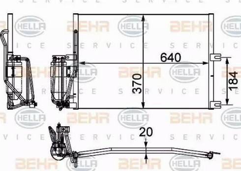 BEHR HELLA Service 8FC 351 036-031 - Конденсатор, кондиціонер avtolavka.club