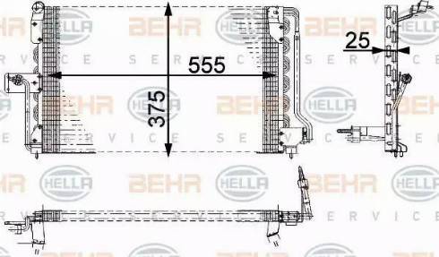 BEHR HELLA Service 8FC 351 036-021 - Конденсатор, кондиціонер avtolavka.club