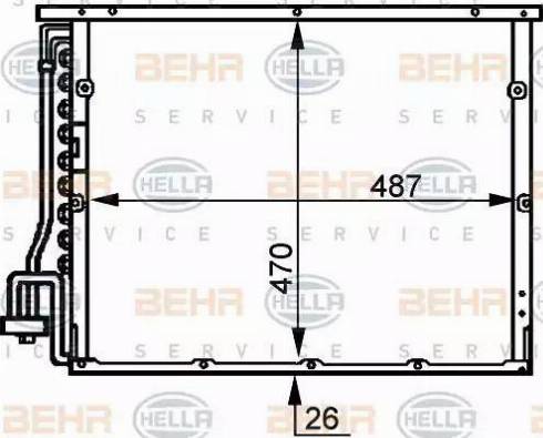 BEHR HELLA Service 8FC 351 036-341 - Конденсатор, кондиціонер avtolavka.club