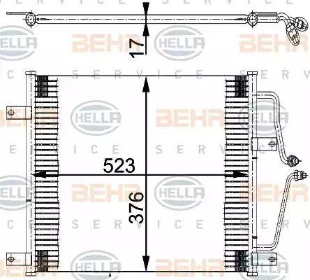 BEHR HELLA Service 8FC 351 036-201 - Конденсатор, кондиціонер avtolavka.club