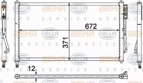 BEHR HELLA Service 8FC 351 037-474 - Конденсатор, кондиціонер avtolavka.club