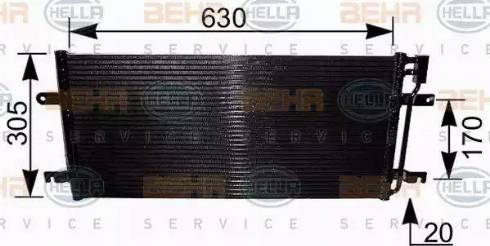 BEHR HELLA Service 8FC 351 037-701 - Конденсатор, кондиціонер avtolavka.club