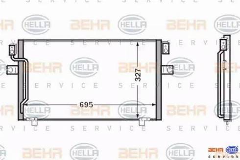 BEHR HELLA Service 8FC 351 024-181 - Конденсатор, кондиціонер avtolavka.club