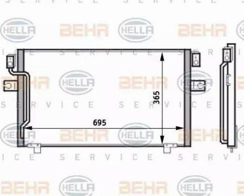 BEHR HELLA Service 8FC 351 024-171 - Конденсатор, кондиціонер avtolavka.club