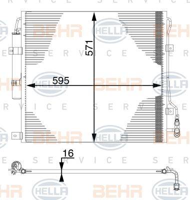 BEHR HELLA Service 8FC 351 341-794 - Конденсатор, кондиціонер avtolavka.club