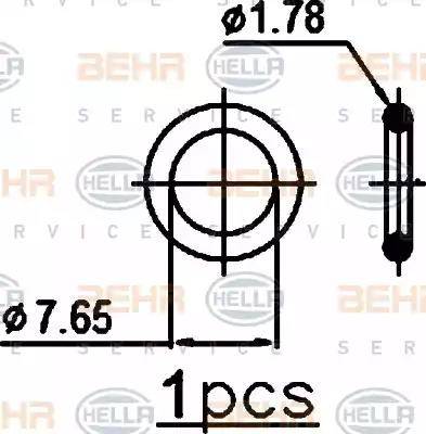 BEHR HELLA Service 8FC 351 343-364 - Конденсатор, кондиціонер avtolavka.club