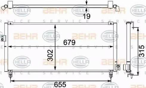 BEHR HELLA Service 8FC 351 304-161 - Конденсатор, кондиціонер avtolavka.club