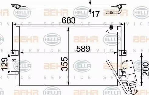 BEHR HELLA Service 8FC 351 304-131 - Конденсатор, кондиціонер avtolavka.club