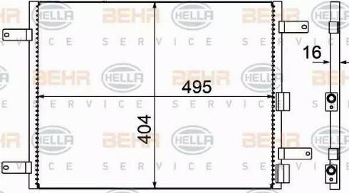 BEHR HELLA Service 8FC 351 305-021 - Конденсатор, кондиціонер avtolavka.club