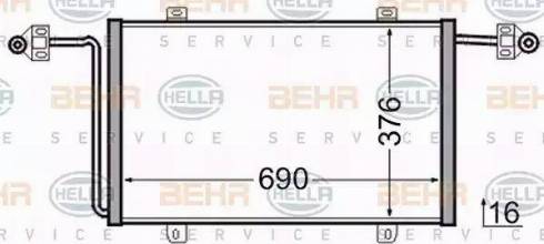 BEHR HELLA Service 8FC 351 306-541 - Конденсатор, кондиціонер avtolavka.club