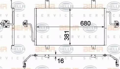 BEHR HELLA Service 8FC 351 306-531 - Конденсатор, кондиціонер avtolavka.club