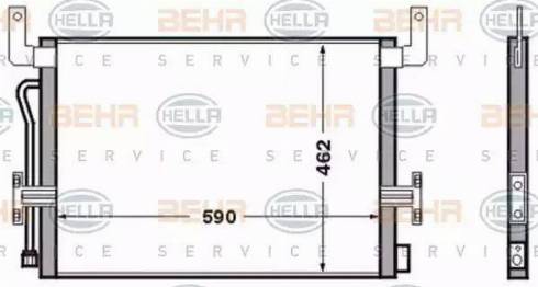 BEHR HELLA Service 8FC 351 306-521 - Конденсатор, кондиціонер avtolavka.club