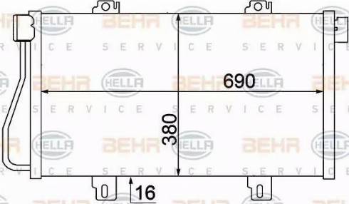 BEHR HELLA Service 8FC 351 306-681 - Конденсатор, кондиціонер avtolavka.club