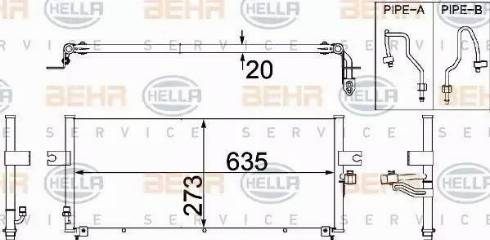 BEHR HELLA Service 8FC 351 306-341 - Конденсатор, кондиціонер avtolavka.club