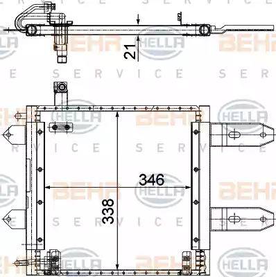 BEHR HELLA Service 8FC 351 300-171 - Конденсатор, кондиціонер avtolavka.club