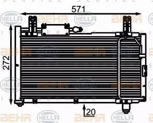 BEHR HELLA Service 8FC 351 301-001 - Конденсатор, кондиціонер avtolavka.club