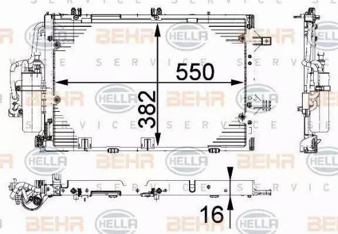 BEHR HELLA Service 8FC 351 301-194 - Конденсатор, кондиціонер avtolavka.club