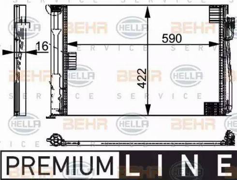 BEHR HELLA Service 8FC 351 301-321 - Конденсатор, кондиціонер avtolavka.club