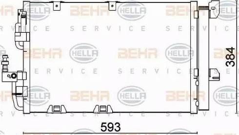 BEHR HELLA Service 8FC 351 301-224 - Конденсатор, кондиціонер avtolavka.club