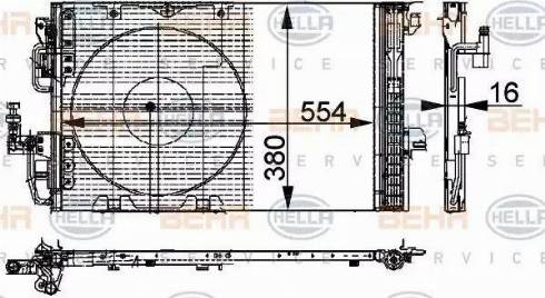 BEHR HELLA Service 8FC 351 301-221 - Конденсатор, кондиціонер avtolavka.club