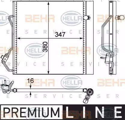 BEHR HELLA Service 8FC 351 303-421 - Конденсатор, кондиціонер avtolavka.club