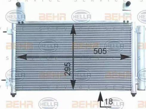 BEHR HELLA Service 8FC 351 303-141 - Конденсатор, кондиціонер avtolavka.club