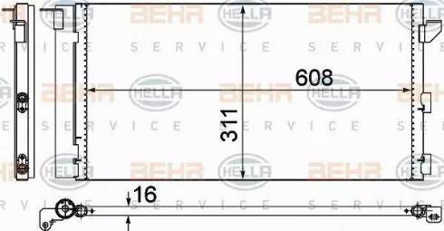 BEHR HELLA Service 8FC 351 302-401 - Конденсатор, кондиціонер avtolavka.club