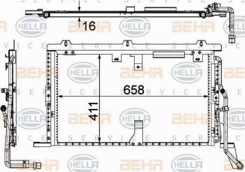 BEHR HELLA Service 8FC 351 302-594 - Конденсатор, кондиціонер avtolavka.club